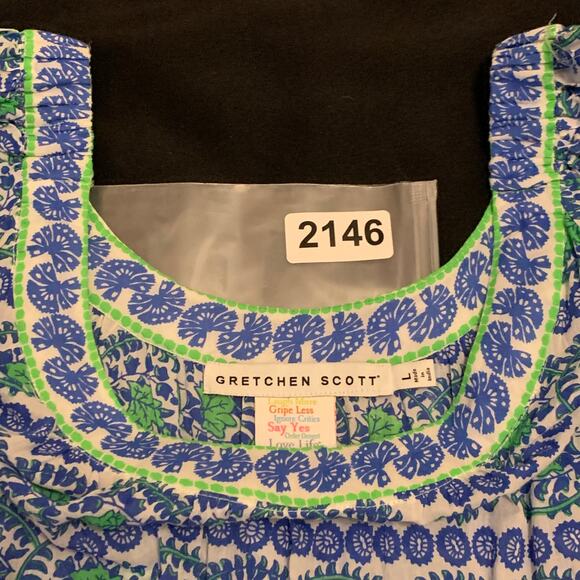 Gretchen Scott Womens Maxi Dress Large All Dolled Up East India Tiered Cotton - Picture 16 of 16